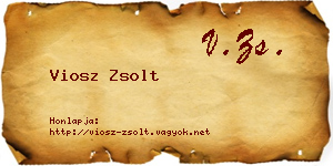 Viosz Zsolt névjegykártya